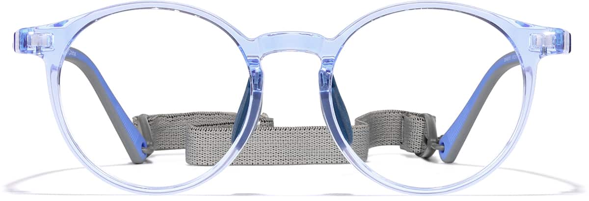 Front view of Round Glasses 2048516 in Blue