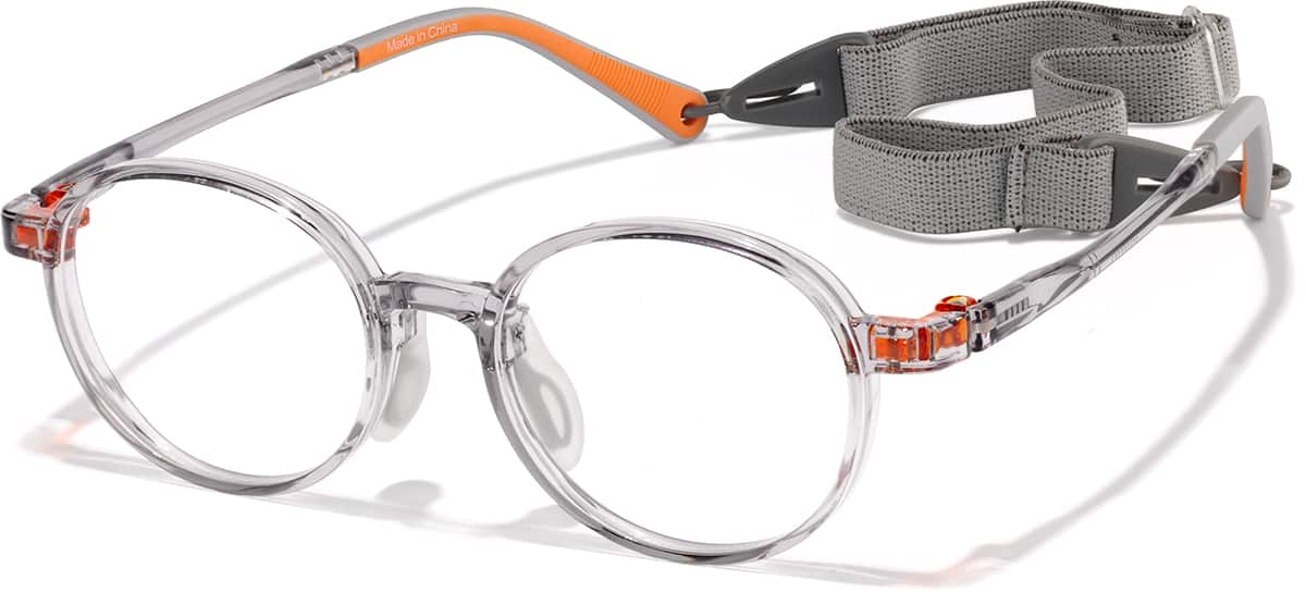 Angle view of Round Glasses 2048612 in Gray