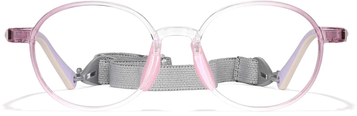 Front view of Round Glasses 2048617 in Purple