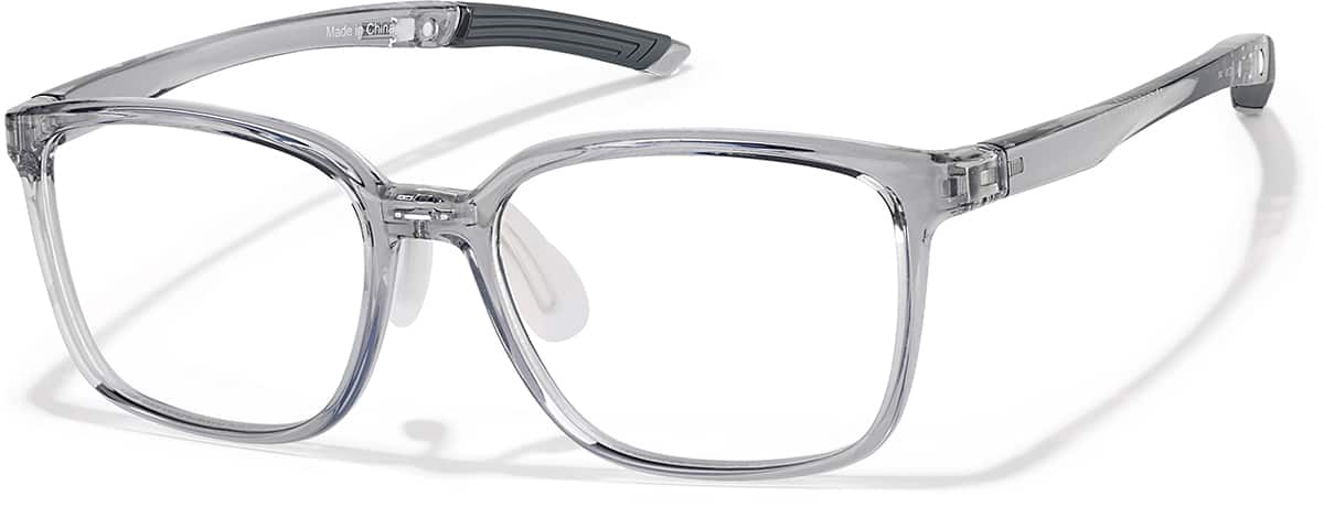 Angle view of Zunnies - Rectangle Sports Glasses 2049112 in Gray