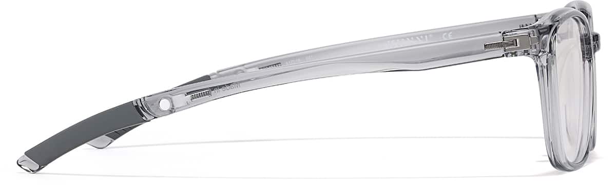 Side view of Zunnies - Rectangle Sports Glasses 2049112 in Gray