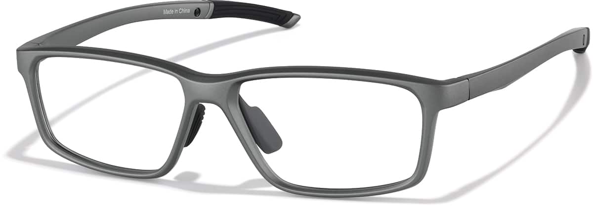 Angle view of Zunnies - Rectangle Sports Glasses 2049312 in Gray