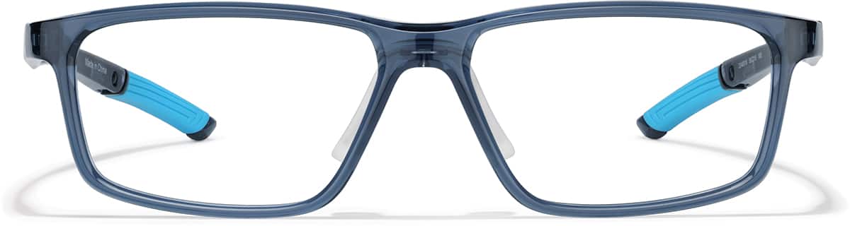 Front view of Zunnies - lentes deportivos rectangulares 2049316 in Azul