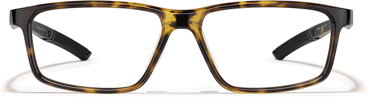 Front view of Zunnies - Rectangle Sports Glasses 2049325 in Tortoiseshell