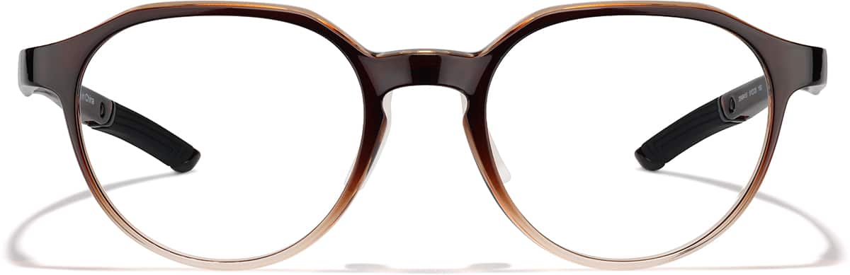 Front view of Zunnies - Geometric Sports Glasses 2049415 in Brown Hombre