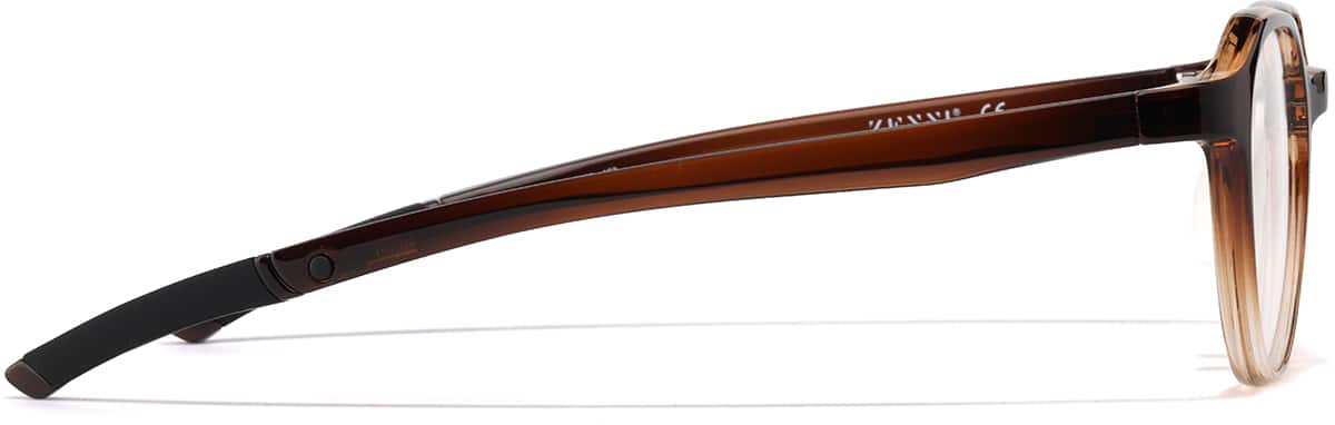 Side view of Zunnies - Geometric Sports Glasses 2049415 in Brown Hombre