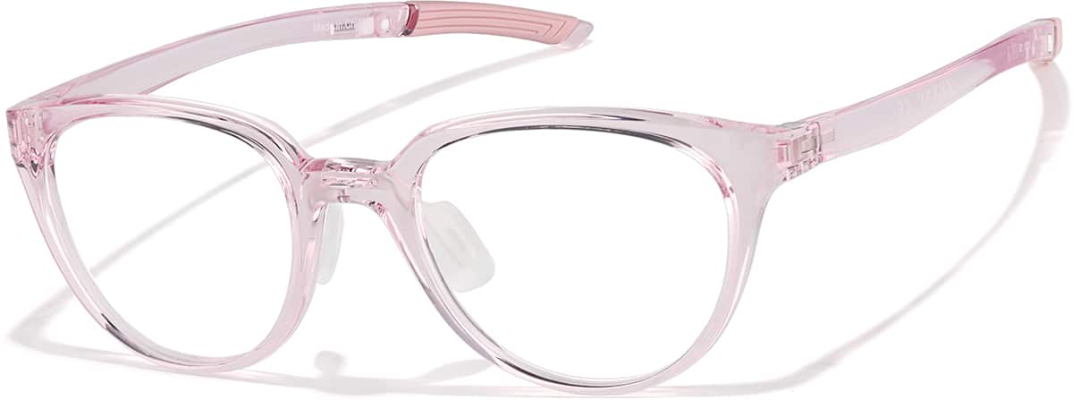 Angle view of Zunnies - Cat-eye Sports Glasses 2049519 in Champagne Pink