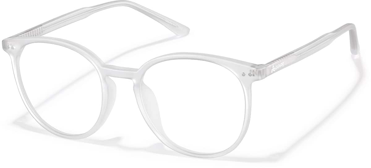 Angle view of Cloud9 Lifestyle Round Eyeglasses 2049623 in Clear