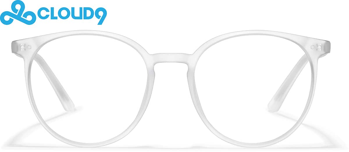 Front view of Cloud9 Lifestyle Round Eyeglasses 2049623 in Clear