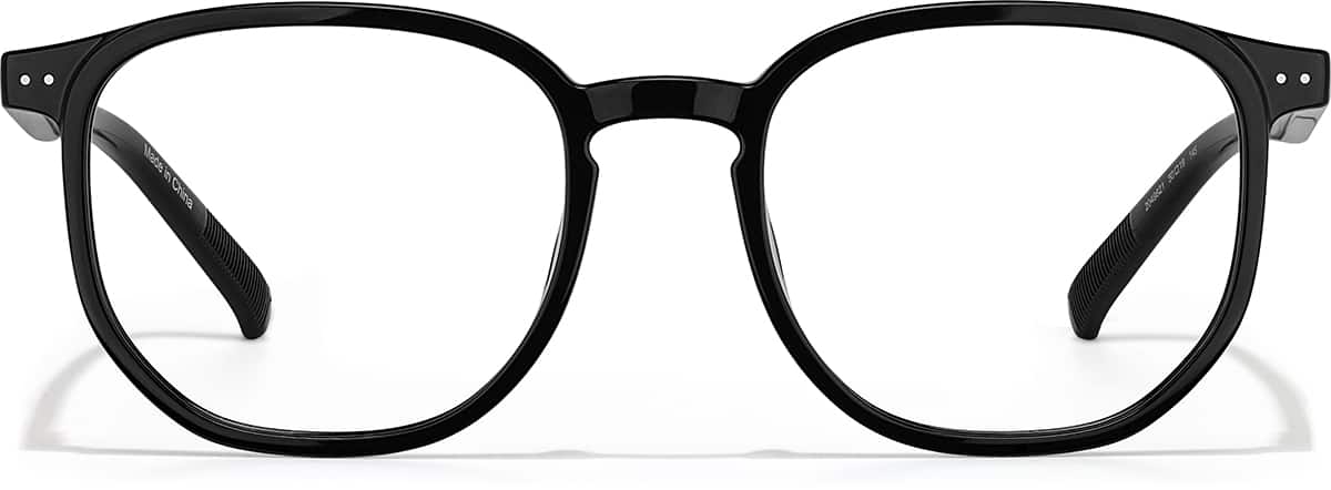 Front view of Aquarius Zodiac Square Glasses 2049821 in Black