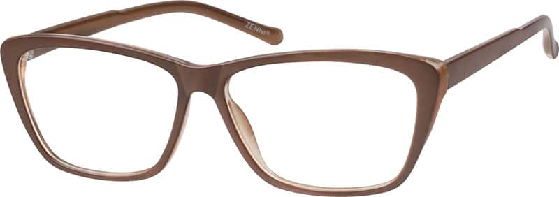 Angle view of Cat-Eye Glasses 206515 in Brown