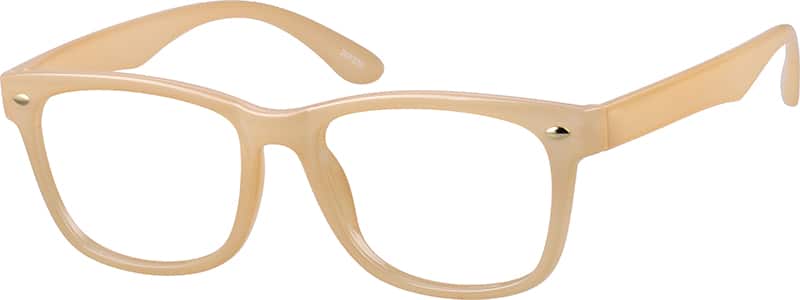Angle view of Square Glasses 207233 in Cream