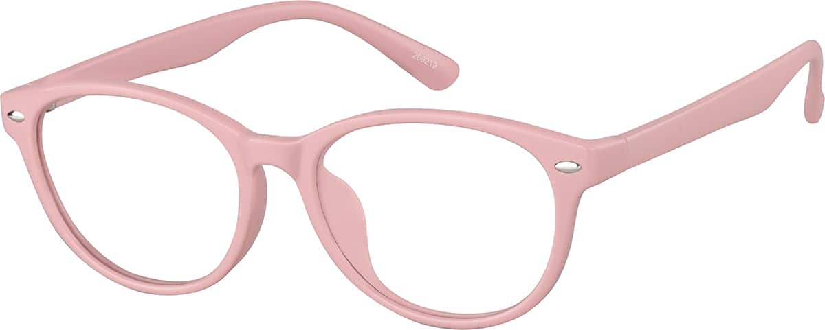 Angle view of Oval Glasses 208219 in Pink