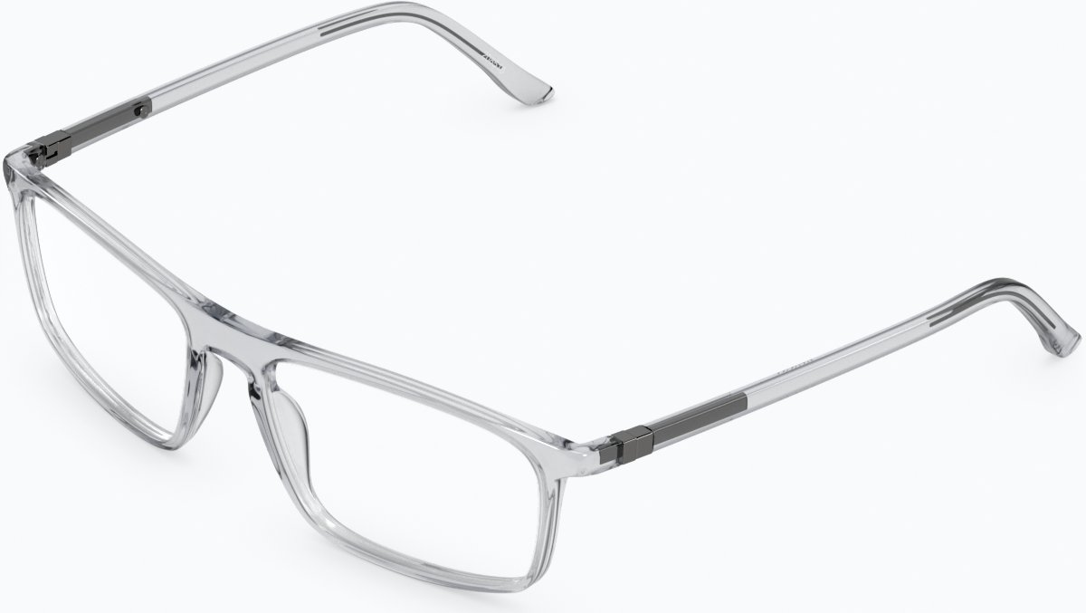 Angle view of Finesse Glasses 208523 in Translucent Gray