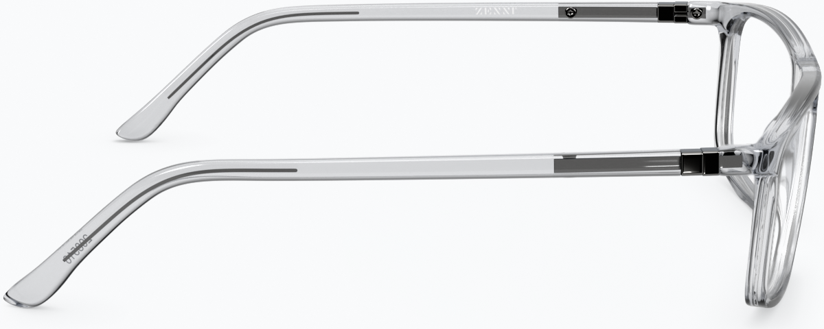 Side view of Finesse Glasses 208523 in Translucent Gray