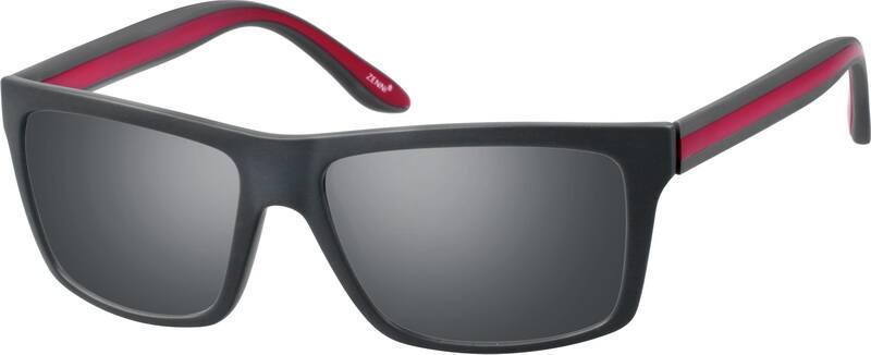 Angle view of Premium Rectangle Sunglasses 2099912 in Gray
