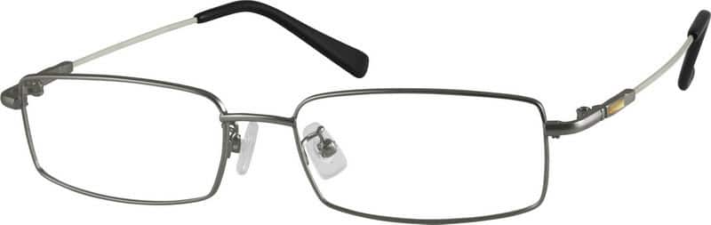 Angle view of Rectangle Glasses 210112 in Gray