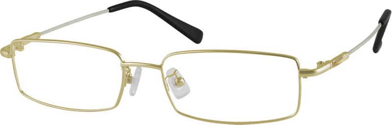 Angle view of Anteojos rectangulares 210114 in Dorado