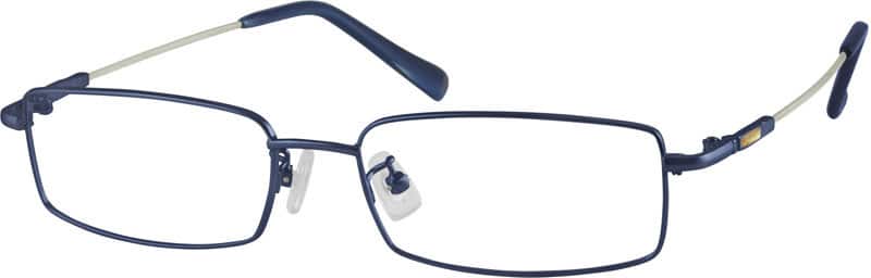 Angle view of Rectangle Glasses 210116 in Blue