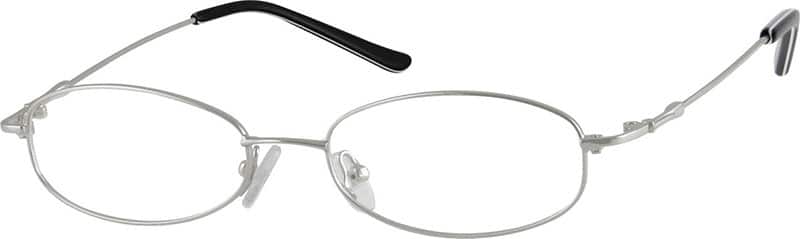 Angle view of Oval Glasses 210211 in Silver