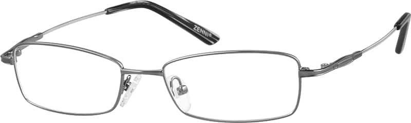 Angle view of Rectangle Glasses 210312 in Gray