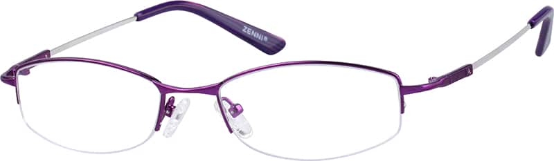 Angle view of Rectangle Glasses 211217 in Purple