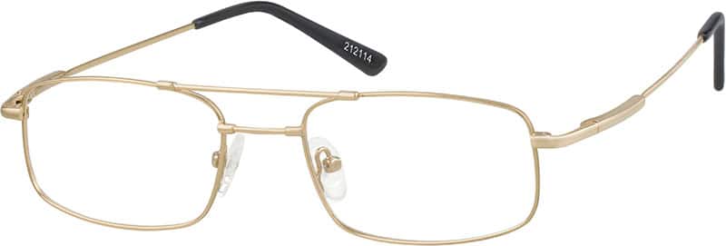 Angle view of Aviator Glasses 212114 in Gold