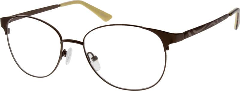 Angle view of Square Glasses 219615 in Brown