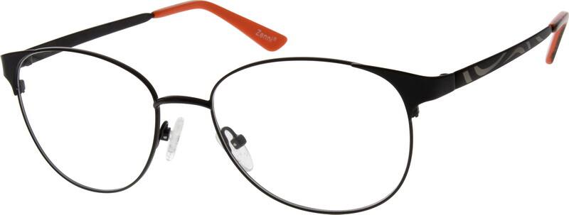 Angle view of Square Glasses 219621 in Black