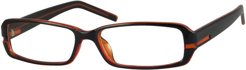 Angle view of Rectangle Glasses 220815 in Brown