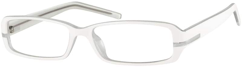 Angle view of Rectangle Glasses 220830 in White