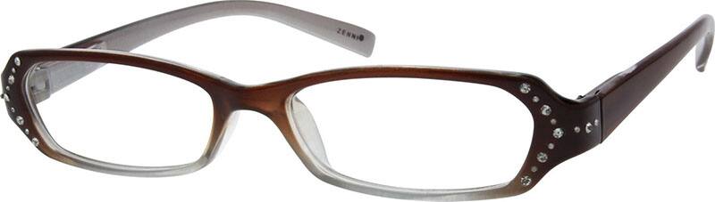 Angle view of Geometric Glasses 224115 in Brown