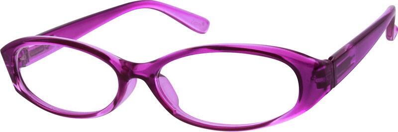 Angle view of Oval Glasses 224717 in Purple