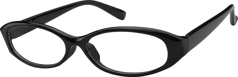 Angle view of Oval Glasses 224721 in Black