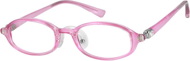 Angle view of Kids’ Oval Glasses 226217 in Purple