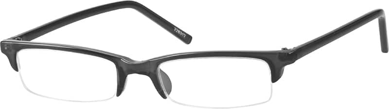 Angle view of Rectangle Glasses 228312 in Gray