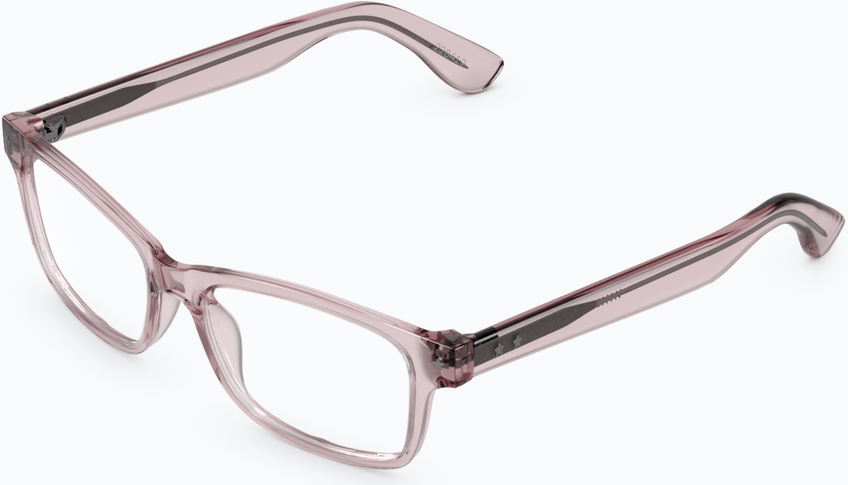 Angle view of Rectangle Glasses 228419 in Pink