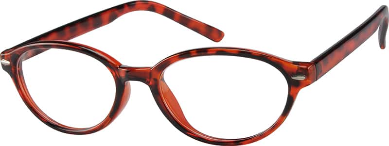 Angle view of Square Glasses 230725 in Orange