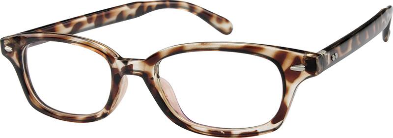 Angle view of Square Glasses 230835 in Brown