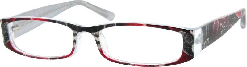 Angle view of Rectangle Glasses 231518 in Pattern