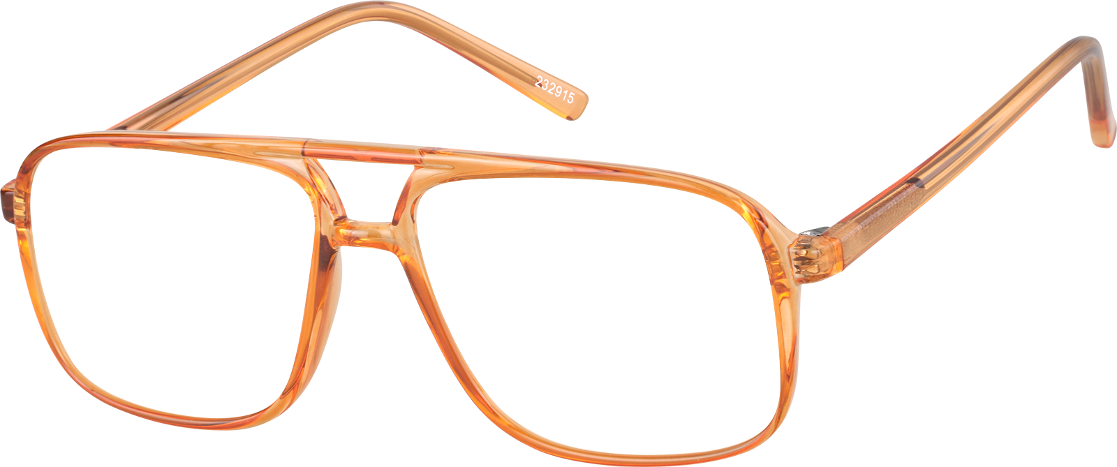 Angle view of Aviator Glasses 232915 in Orange