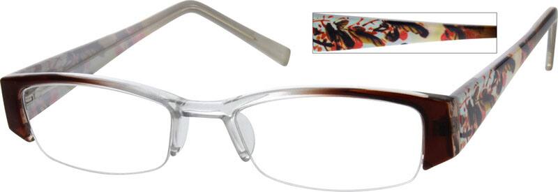 Angle view of Rectangle Glasses 233122 in Red