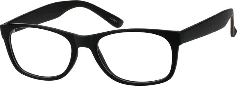 Angle view of Rectangle Glasses 234921 in Black
