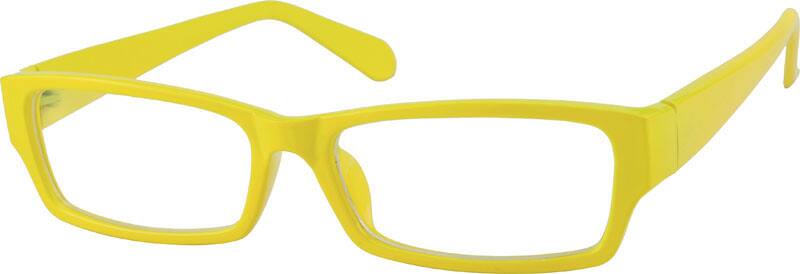 Angle view of Rectangle Glasses 237522 in Yellow