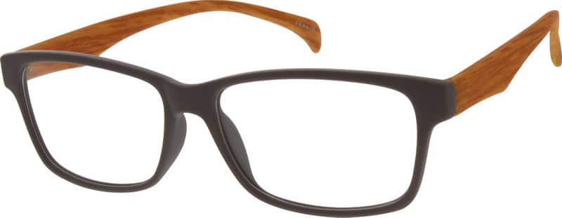 Angle view of Rectangle Glasses 241812 in Gray