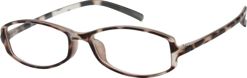 Angle view of Oval Glasses 243735 in Red