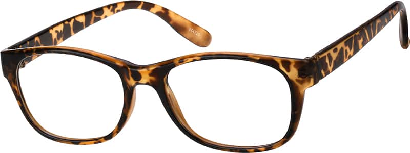 Angle view of Rectangle Glasses 244725 in Tortoiseshell