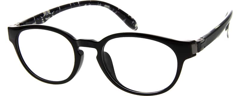 Angle view of Square Glasses 246421 in Black
