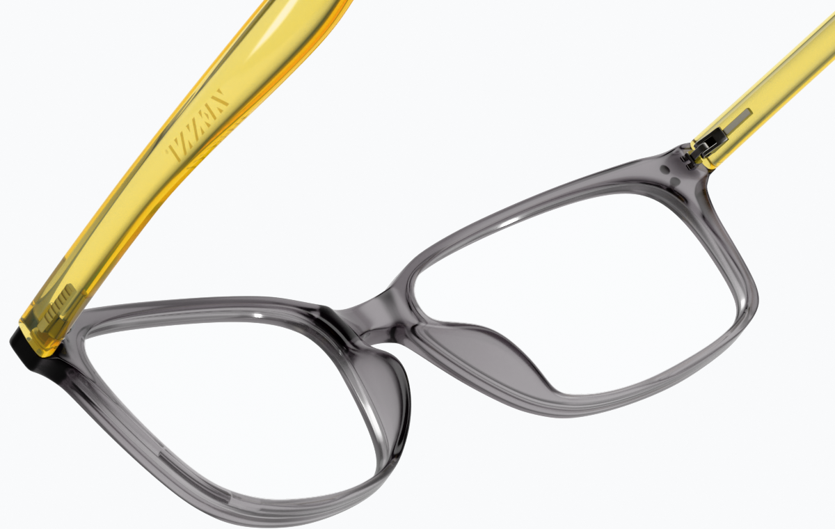 See-through view of Rectangle Glasses 246513 in Grey