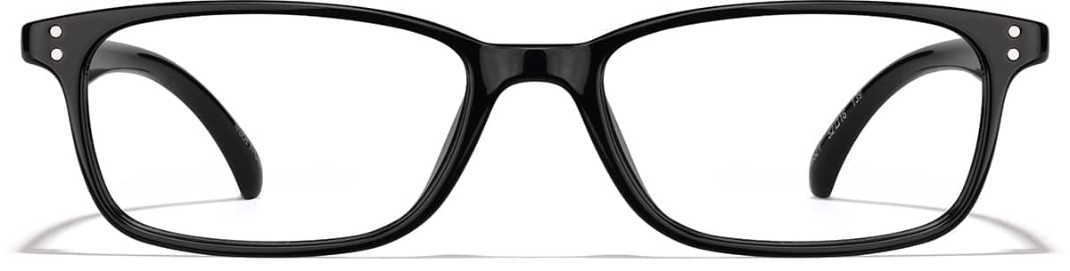 Front view of Rectangle Glasses 246521 in Black